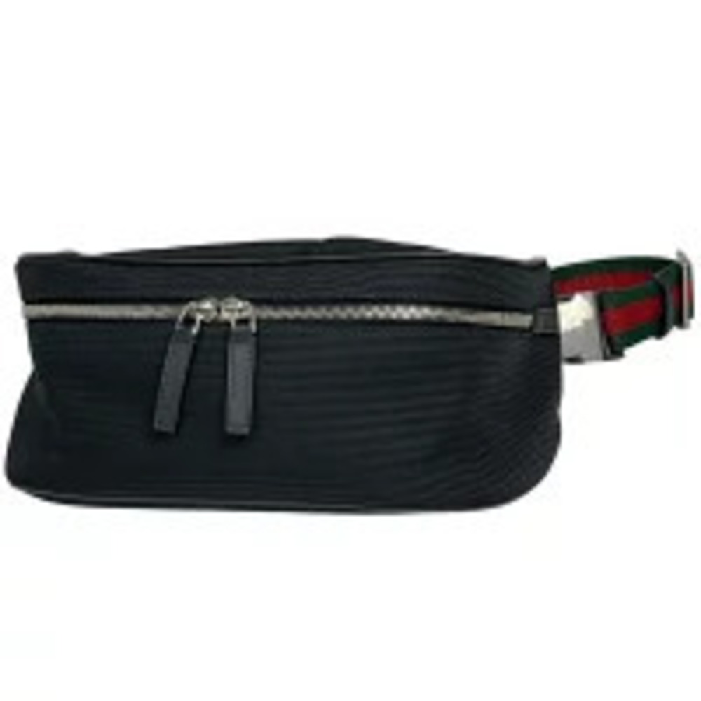 Gucci Sherry Waist Bag Body Belt Bum Crossbody Black